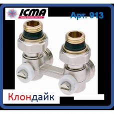 Icma Двухтрубный вентиль для панельного радиатора со встроенной термостатической группой угловой Icma Двухтрубный вентиль для панельного радиатора со встроенной термостатической группой угловой