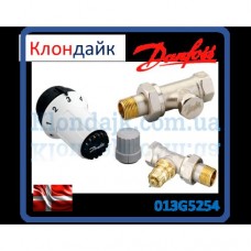 Danfoss Клапан RA-FN + термостатический елемент RAS-C + клапан запорный RLV-S прямой Danfoss Клапан RA-FN + термостатический елемент RAS-C + клапан запорный RLV-S прямой