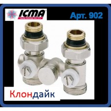 Icma Однотрубный вентиль для панельного радиатора с байпасной линией прямой Icma Однотрубный вентиль для панельного радиатора с байпасной линией прямой